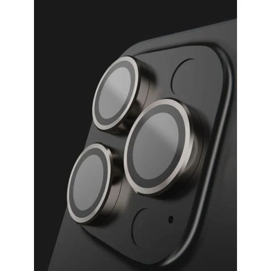 Bodyguardz Pure 3 Individual Camera Lens Protector For Iphone 16 Pro And 16 Pro Max - Titanium